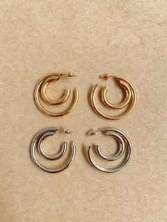 argola maciça dupla