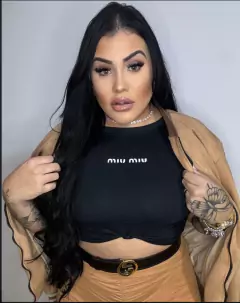 T-Shirt Miu Miu - Mavi Moda Feminina