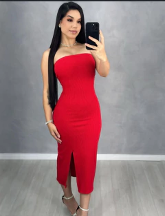 Vestido Midi Canelado - loja online