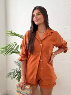 Conjunto Linho Manga Longa - Mavi Moda Feminina