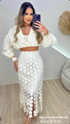 Saia Midi Bolinhas - comprar online