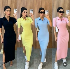 Vestido Gola Polo - Mavi Moda Feminina