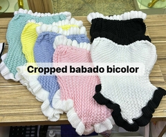 Croped Babado Bicolor na internet
