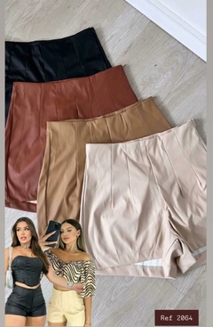 Shorts Zara Couro Fake