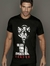 *BAKHOU* 3163 Remera manga corta escote redondo de jersey. Estampado lobo (3163BK) - comprar online