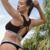 *BELEN* 8710 CONJUNTO DEPORTIVO DE ALGODON Y LYCRA CON ELASTICO RASADO. TOP CON DETALLE EN ESPALDA. (8710BE)