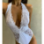 *TRENDA* 5046 BODY HALTER PUNTILLA FORRADO Y MICROFIBRA (5046TREN) - comprar online