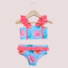 Bikini Feli Flor Aqua - comprar online