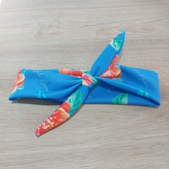 Vincha Flor azul