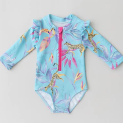 Body Mery Leopardo Celeste - Justa Marea