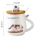 Tazon Gatito Cute frases - con tapa y cucharita - tienda online
