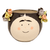 Maceta Frida Chica con diseño de rostro sonriente y flores decorativas en los laterales.