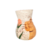 Vaso decorativo con diseño de carpincho y flor en tonos beige y naranja.