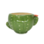 Maceta grande con diseño de cactus verde y puntos blancos, ideal para decorar jardines.