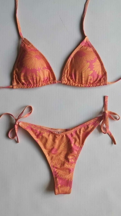 Bikini Flores Coral - comprar online