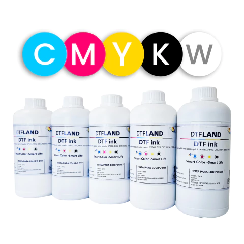 KIT Tintas DTF Textil CMYKW 1L de C/U DTFLAND - comprar online