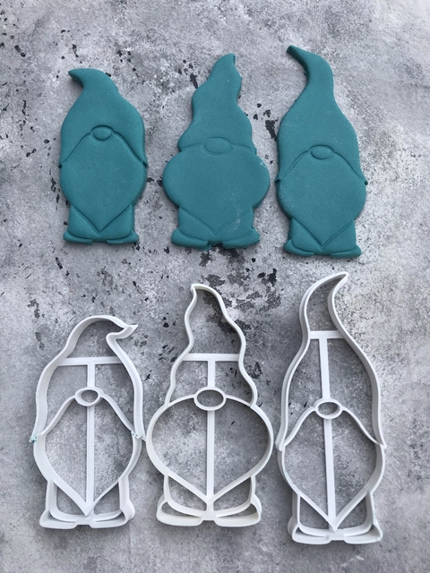 Set de Gnomos duendes familia x3