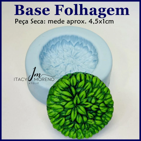 Molde Base Folhagem - 4,5x1cm - Coleção Itacy Moreno