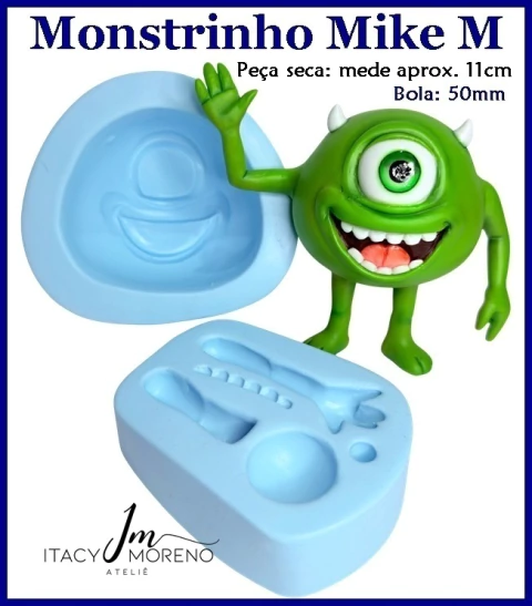 Molde Monstrinho Mike M - 11 cm - Coleção Itacy Moreno