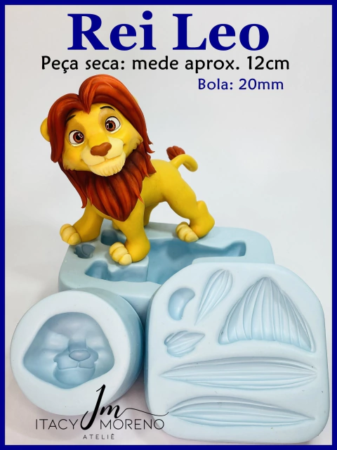 Molde Rei Leo - 12 cm - Coleção Itacy Moreno