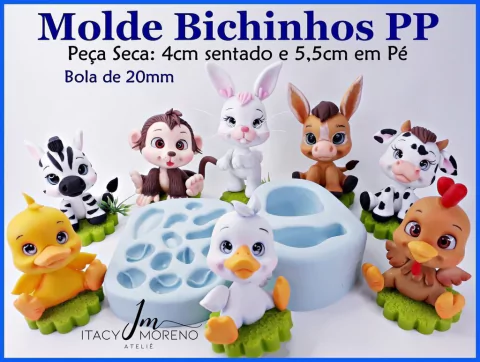Molde Bichinhos PP - Coleção Itacy Moreno
