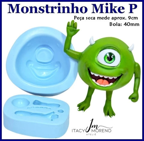 Molde Monstrinho Mike P - 9 cm - Coleção Itacy Moreno