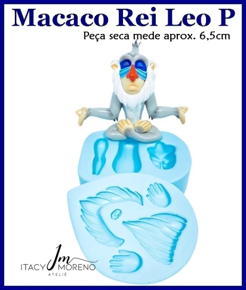 Molde Macaco Rei Leo P - Coleção Itacy Moreno