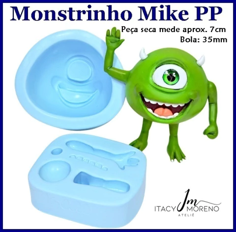 Molde Monstrinho Mike PP- 7 cm - Coleção Itacy Moreno