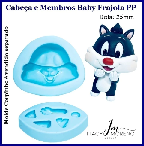 Molde Cabeça e Membros Baby Frajola PP - Coleção Itacy Moreno - comprar online