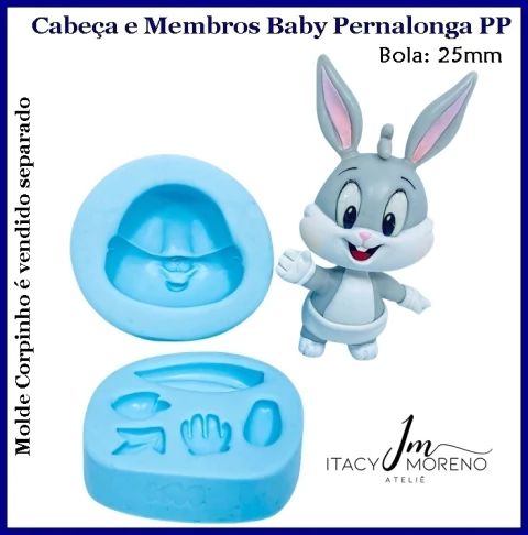 Molde Cabeça e Membros Baby Pernalonga - PP - Coleção Itacy Moreno - comprar online