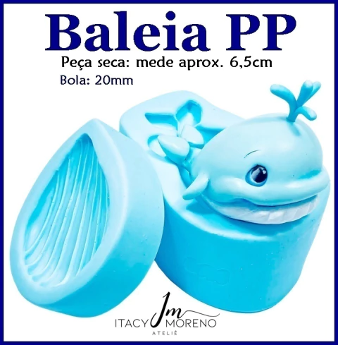 Molde Baleia PP - 6,5cm - Coleção Itacy Moreno - comprar online