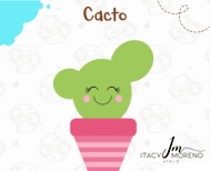 Cortador Azul - Cacto - 6cm - com 1 peça