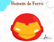 Cortador Azul - Homem de Ferro- 4cm - com 2 peças