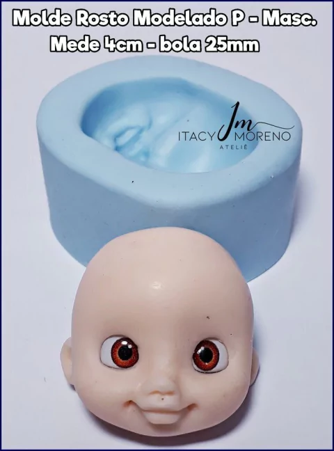 Molde Itacy Moreno - Rosto Modelado P - Masculino
