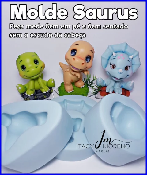 Molde Saurus P - 8cm/6cm - Coleção Itacy Moreno
