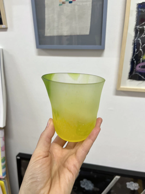 Vaso de vidrio esmerilado - Teresa Garay