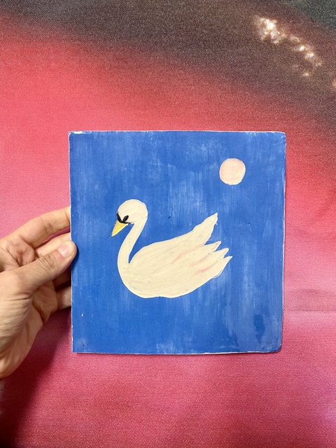 Obra cerámica (cisne ) - Milagros Pochat