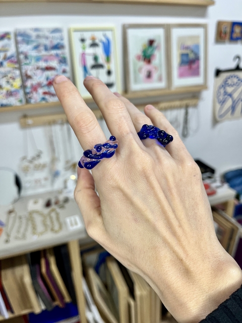 Anillo moño de vidrio - Galaxia