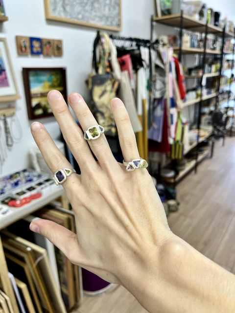 Anillo triple diamante plata - Galaxia