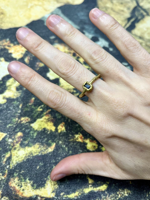 Anillo cubic bronce - Galaxia