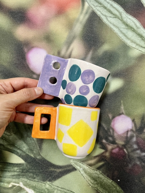 Par de tazas de café - Sra Pot