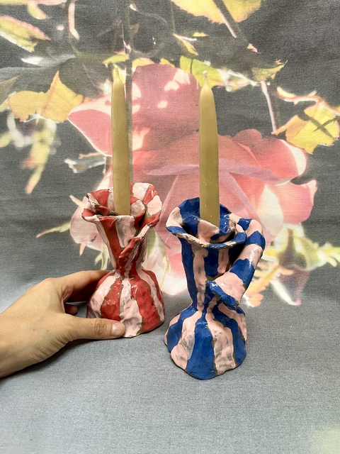 Candelabro flor rayas - Maiz