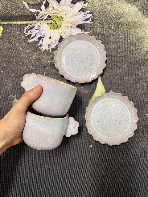 Set de café ondas iceberg - Karina Quinteros - comprar online