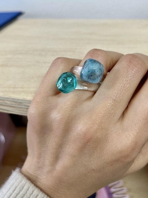 Anillo de vidrio - Fuego García