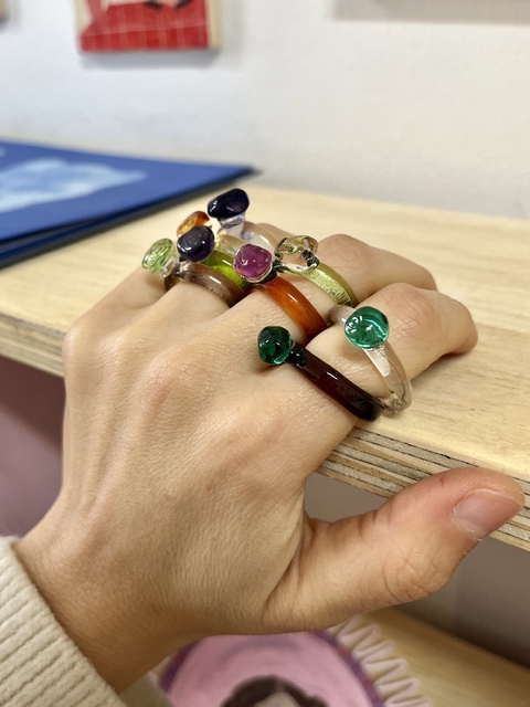 Anillo de vidrio - Fuego García