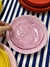 Plato de vidrio rosa coloreado L - Teresa Garay