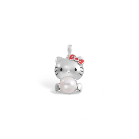 Pingente Hello Kitty em Prata e Pérola - BE6644GW