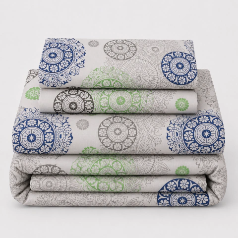 Juego de Sábanas Microfibra Liso o Estampado 1 1/2 Plazas