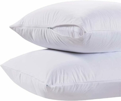 Pack x 2 Funda Almohada Cotton Touch Microfibra Con Cierre 50 x 90 Cm