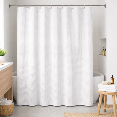 Cortina Baño Tipo Waffle - comprar online